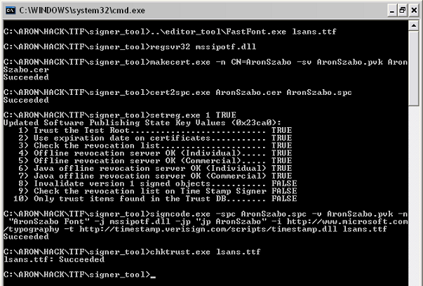 Ethical hacking TrueTypeFont 2011-04-01: Windows betűkészletek A.