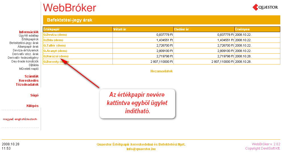 Információk -
