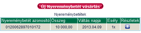 3.5.3 Betétfeltörés A Feltörés ( ) ikonra kattintva megszüntetheti a betétlekötését.