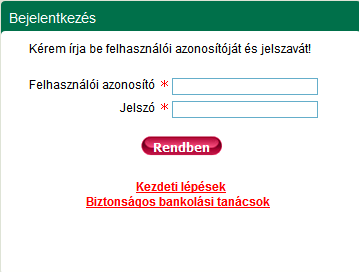 2. Általános információk a NetB@nk felhasználói felületéről A rendszerbe való belépéshez Felhasználói azonosítóját és Belépési jelszavát kell megadnia. 2.