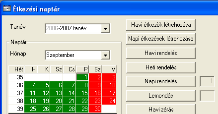 Pótrendelés Utólagosan is lehet havi rendelést készíteni. A rendelés készítésének sorrendje megegyezik a Havi rendelés elkészítése címen leírtakkal. Ekkor a program egy újabb rendelést készít. 1.