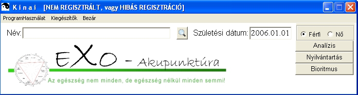 Az e-mailbe,(cím: regisztracio@exo-akupunktura.hu) a Ctrl-v billentyű lenyomásával másolja be az számítógép azonosítóját.