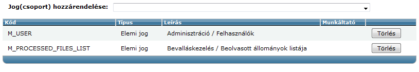 BEÁLLÍTÁSOK FELHASZNÁLÓK A felhasználók képernyőn a portált használó munkáltatókat lehet kezelni.