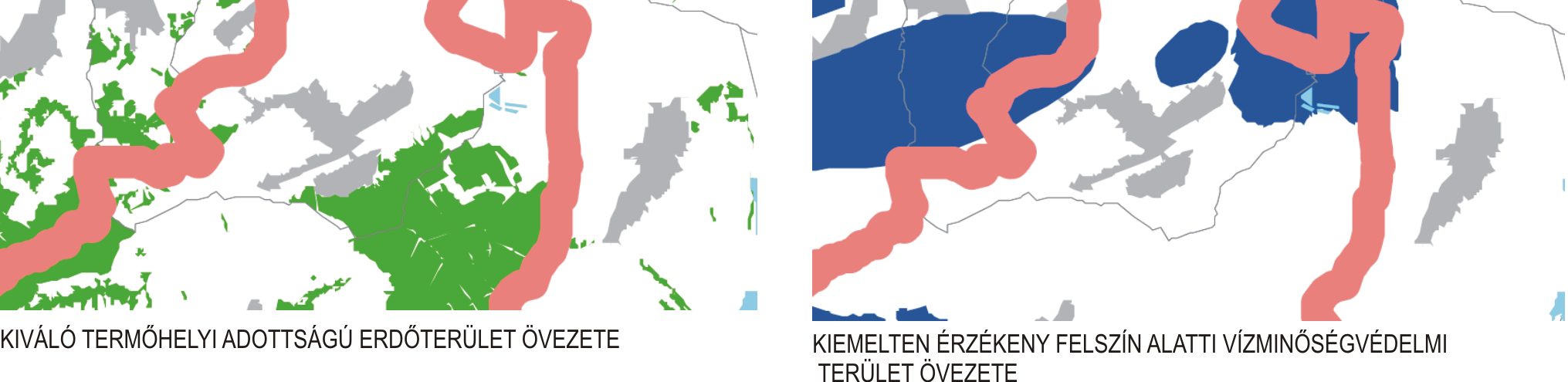 2. TERVELÕZMÉNYEK A MÓDOSÍTÁSOKKAL ÉRINTETT TERÜLETEK ILLESZKEDÉSE az OTrT-hez, és Baranya megye területrendezési tervéhez OTRT: Hidas igazgatási területét a következõ az Országos Területrendezési