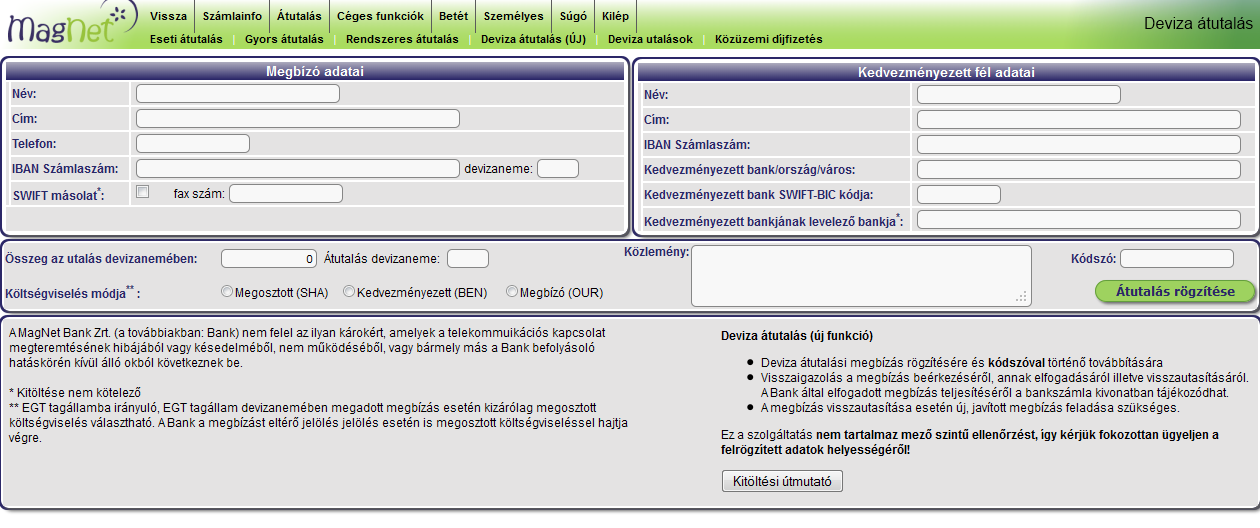 41. ábra 42. ábra 3.5.7 SMS szolgáltatás Szerződés Általános információkat tartalmaz az SMS szolgáltatással kapcsolatban (41. ábra).