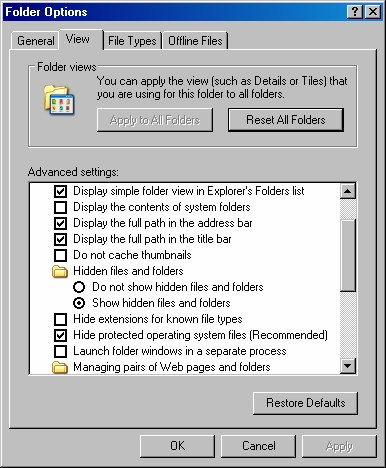 File típus láthatóvá tétele Windows default szerint nem láthatók az ismert file típusok!
