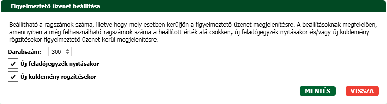 Oldal: 21 / 60 Etikett beállítások (jobb): megegyezik az Etikett beállítások (bal) pontban leírtakkal.