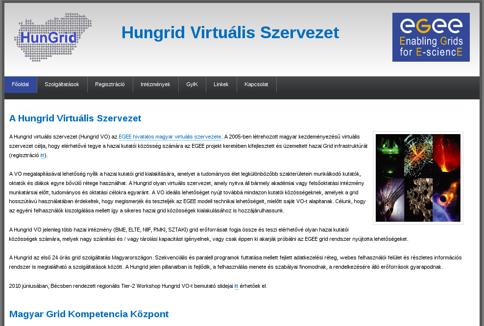 A Grid Magyarországon - HunGrid Akadémiai intézmények http://grid.kfki.
