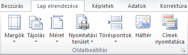 194. ábra XIII. Dokumentum beállításai Gyakran előfordul, hogy az elkészített dokumentumunk nyomtatáskor máshogy jelenik meg, szétcsúszik.