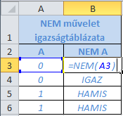 85. ábra És művelet igazságtáblázata VAGY(logikai1;logikai2;.