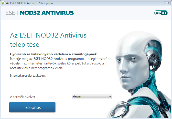 2. Telepítés Az ESET NOD32 Antivirus terméket számos módon telepítheti a számítógépre.