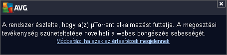 megoldása. Itt lép a képbe az AVG Tanácsadó: Megjelenít egy értesítést a tálcán, amely a probléma lehetséges okáról tájékoztatja, és javaslatot tesz annak kijavítására.