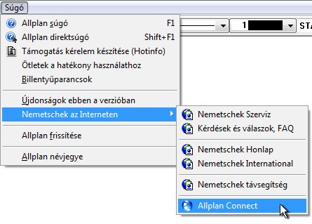 120 Tartalom (Content) Allplan 2011 Infó Allplanban, ha új tartalom érhető el a Weben Az Allplan 2011 az Allplan Connect ikonnal automatikusan értesíti, mihelyt új tartalom válik elérhetővé a Weben.