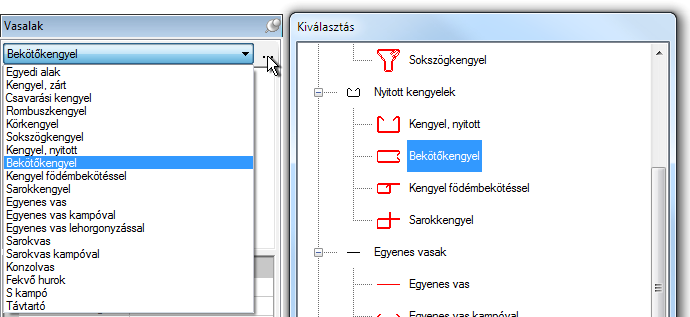 146 Megadás és módosítás palettával Allplan 2011 Megadás és módosítás palettával Vasalak megadása és elhelyezése A paletta konfigurációval történő megadást és módosítást az Allplan 2011 verzióban is