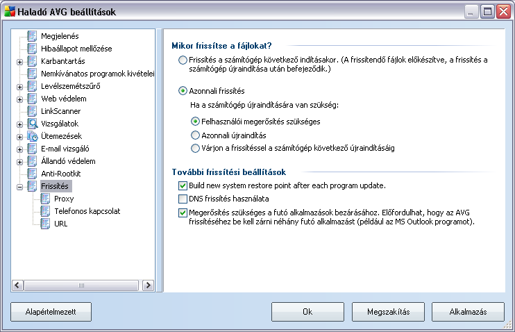 ellenorzi Teljes rootkit ellenorzés - az összes elérheto lemezt ellenorzi, kivéve A: és B: 12.13.