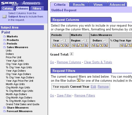 Simplified view Logical SQL interface Presentation