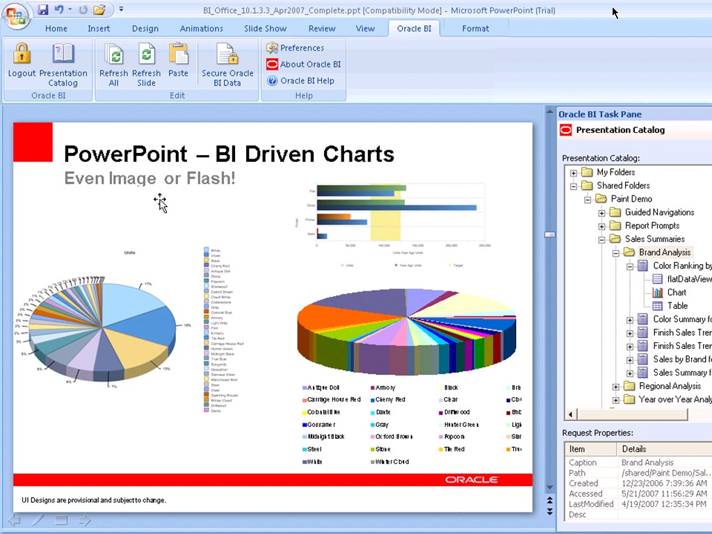 native Excel & Powerpoint objects Re-format native imported objects and preserve