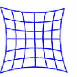 ábrán láthatóak, ezeket legegyszerűbb egy négyzetrács leképezésén szemléltetni. A kép görbültségének az a következménye, hogy a kép széle életlen, elmosódott.