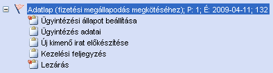 vagy formában jelennek meg a teendők. A teendő sorában az aktuális teendő pillanatnyi állapotában elérhető fontosabb adatai jelennek meg: P-prioritás Irattípus megnevezése, É-érkezés dátuma (HH.