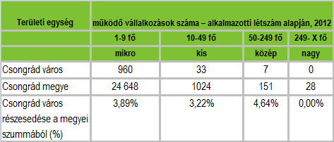 HELYZETFELTÁRÓ- HELYZETELEMZŐ - HELYZETÉRTÉKELŐ MUNKARÉSZEK 74 Vállalkozások száma szerinti súly A Területfejlesztési Program kiemelten kezeli a járási székhelyek (köztük Csongrád) térségi