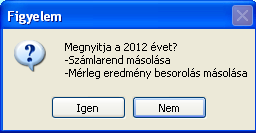 ezt nem kell újra rögzítened. Az Igen-nel létrehozod a következő évet, a Nem-mel pedig ezt elkerülheted.