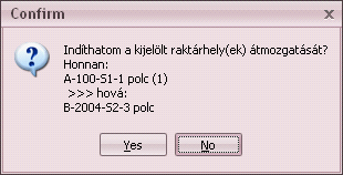 16 TruArchive Online Help 4. Mozgatás tárolási helyek között (csak PRO) Tárolási helyek közti mozgatás során az adott tárolási hely teljes tartalma egy lépésben új tárolási helyre mozgatható.