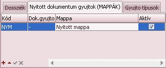 34 TruArchive Online Help Egy dokumentum gyujto alapértelmezetten dosszié vagy doboz lehet. Új gyujto típus felviteléhez kattints a Gyujto típusok fülre.