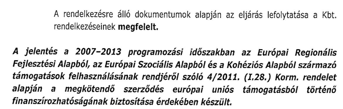 Az Intézményi oldal számára a keretmegállapodások alapján az