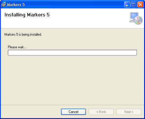 3. A telepítő készen áll, hogy installálja számítógépére a Markers 5-öt. Kattintson a Next-re a továbblépéshez. 4.