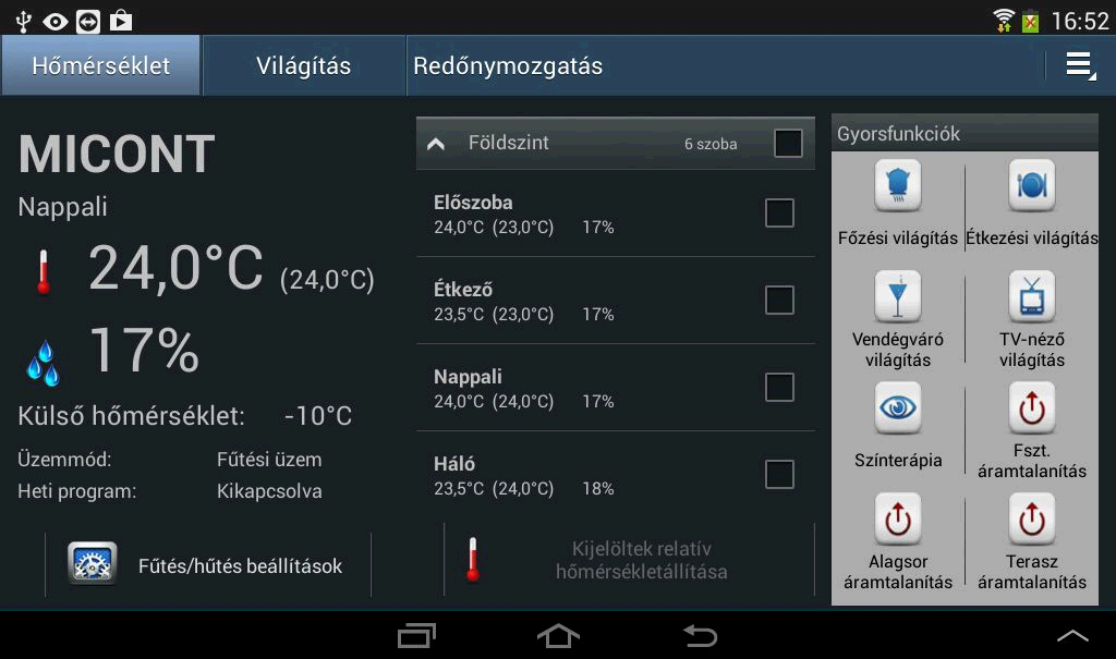 1. Az alkalmazás célja A Micont Control egy Android operációs rendszerre fejlesztett alkalmazás.