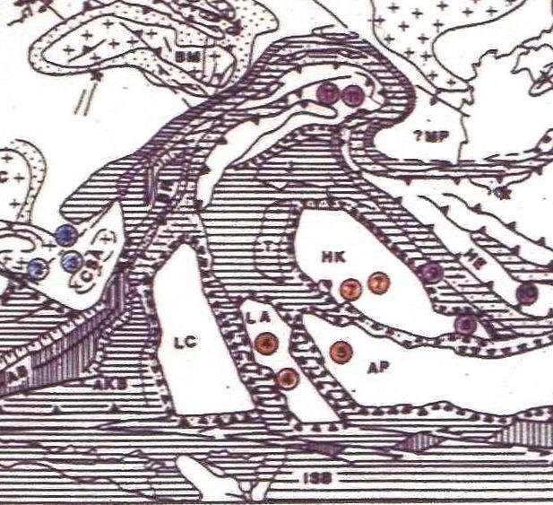 Cretaceous Palaeogeography of Europe Base-map by Ziegler 1988 TEKTONIKAILAG NYUGODT
