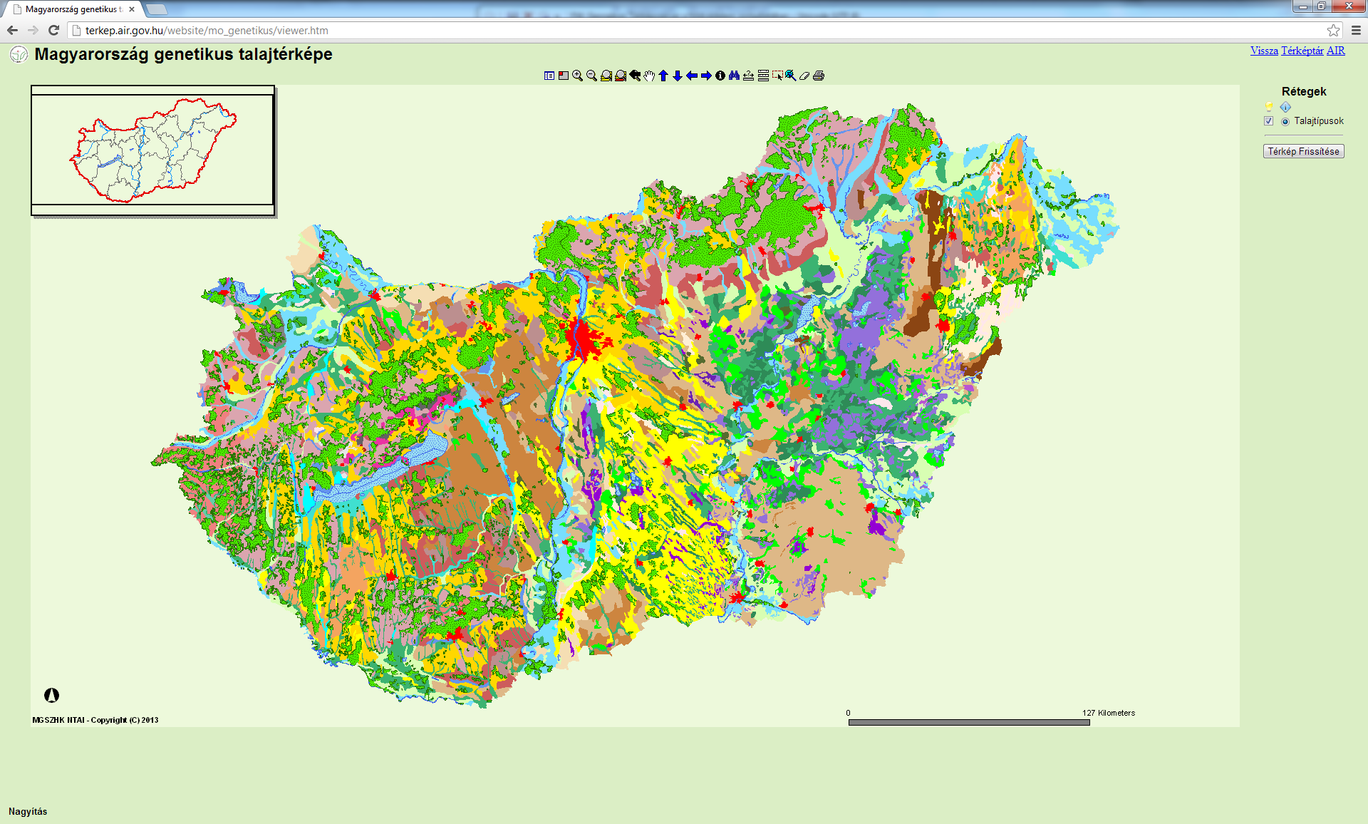 MAGYARORSZÁG GENETIKUS TALAJTÉRKÉPE 1:200.
