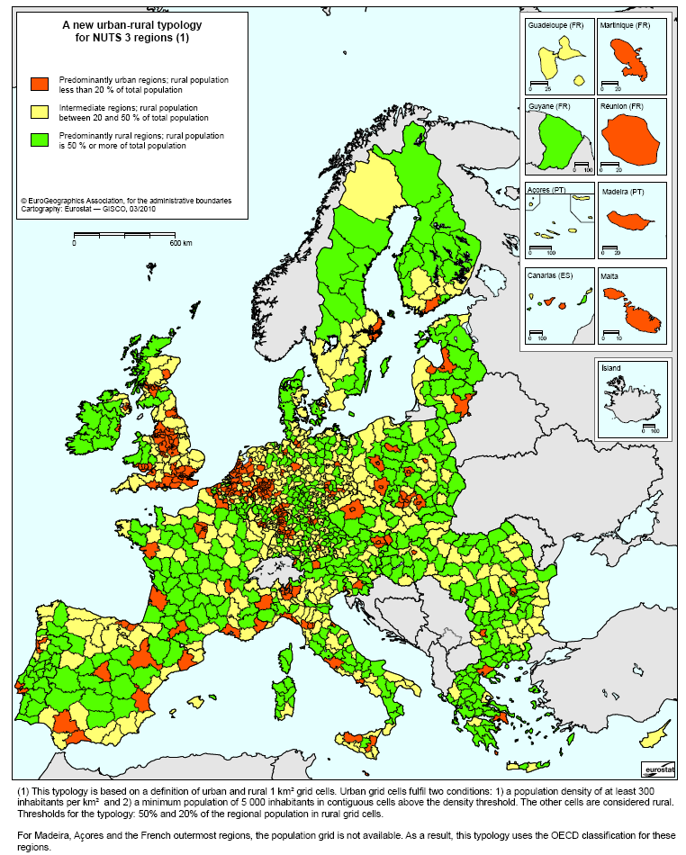 10. ábra: Az Európai Unió NUTS 3 régiói 2010-ben Forrás: (Eurostat, 2011b) Vas megye Magyarország nyugati részén található (11.