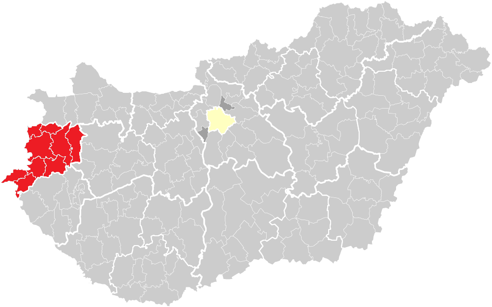 Északról Győr-Moson-Sopron megye, keleten Veszprém megye, délről Zala megye, délnyugatról Szlovénia, nyugatról Ausztria határolja.