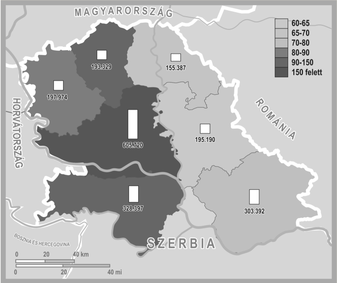 158 ~ A Habsburg Monarchia és öröksége Bácska, Bánság és a Szerémség az Árpádkor végétől az 1500-as évek elejéig gazdaságilag fejlett, döntően magyar lakosságú vidék volt.