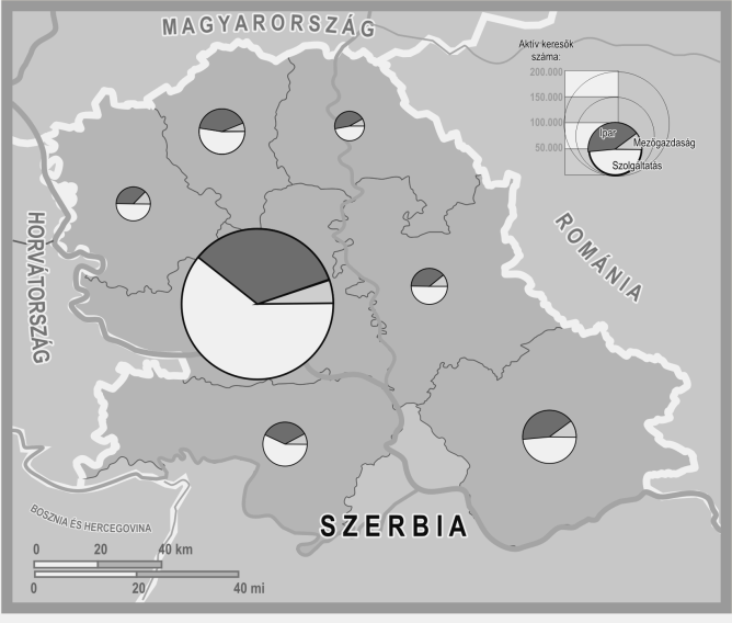 A Vajdaság társadalmi-gazdasági helyzetének változásai és regionális sajátosságai ~ 159 ban nem éri el az 50%-ot.