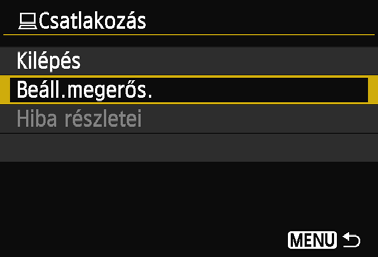 Beállítások ellenőrzése/módosítása A hálózati beállításokat a következőképpen ellenőrizheti. 1 2 Válassza ki a [Wi-Fi funkció] beállítást.