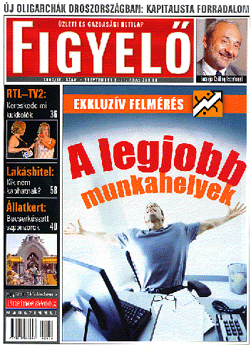 Legjobb Munkahely-felmérés 2002 Legjobb Munkahelyek 2002 1. Nexon Kft. 2. British American Tobacco Hungary 3. Debreceni Hőszolgáltató Rt. 4.