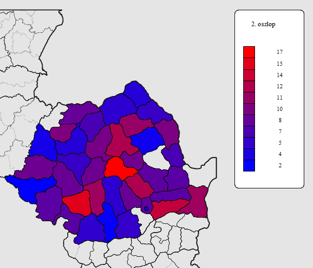 szaporodásról. Ezzel ellentétben a déli megyékben természetes fogyás állapítható meg, ennek mértéke néhol igen magas.