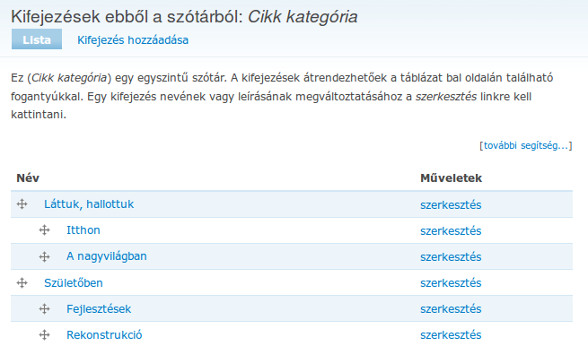 9. Az alaprendszer moduljai 89. oldal A Beállítások rész három jelölője igényli a legtöbb magyarázatot.