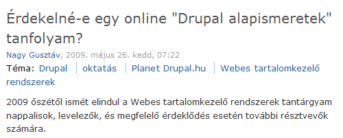 98. oldal Webes tartalomkezelő rendszerek 1.