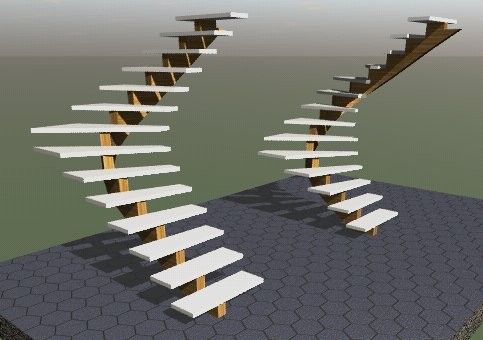 Ezzel az opcióval a járóvonal nyomvonala alatt gyámolított lépcsők készíthetők. 7.4.2.