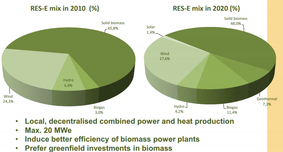 Role of biomass in NREAP