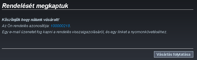 MU-TF-.03 Az elvégezett vásárlási lépések a felület jobboldalán is megjelennek, és a Módosít linkre kattintva a megrendelés feladás előtt módosíthatóak az adatok.