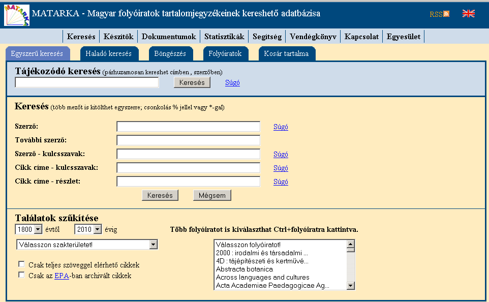 7. Javasolt adatbázisok kutatáshoz 7.1.