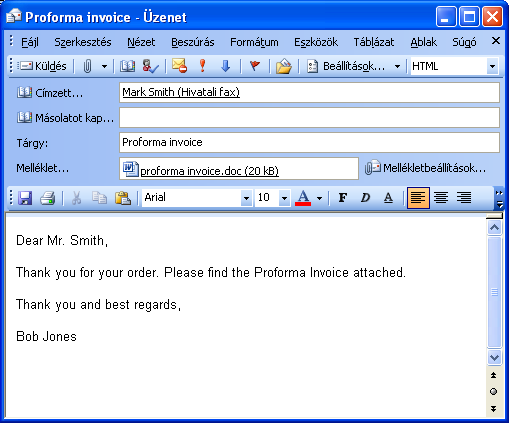 3 Fax és SMS küldés a Microsoft Outlookból 3.