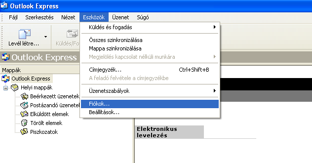 1. MS Outlook Express Az Outlook Express a Windows XP operációs rendszer beépített alapértelmezett levelezıkliense, így ez minden számítógépen megtalálható.