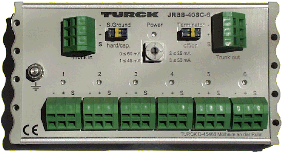 Junction box TURCK JRBS-40SC IP20 junction box Passzív csatoló 4, 6 vagy 8 eszköz részére Zone 1 és Zone2