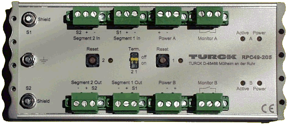 Redundáns fieldbus tápegység Turck 2-Segments Power Conditioner RPC-49-205 Output: min. 27.5V DC max.