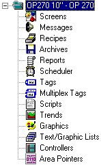 A project ablakban fa struktúrába rendezve objektumokat találunk A fa szerkezet minden eleme egy listát rejt majd, de az elemeket előbb létre kell hozni.